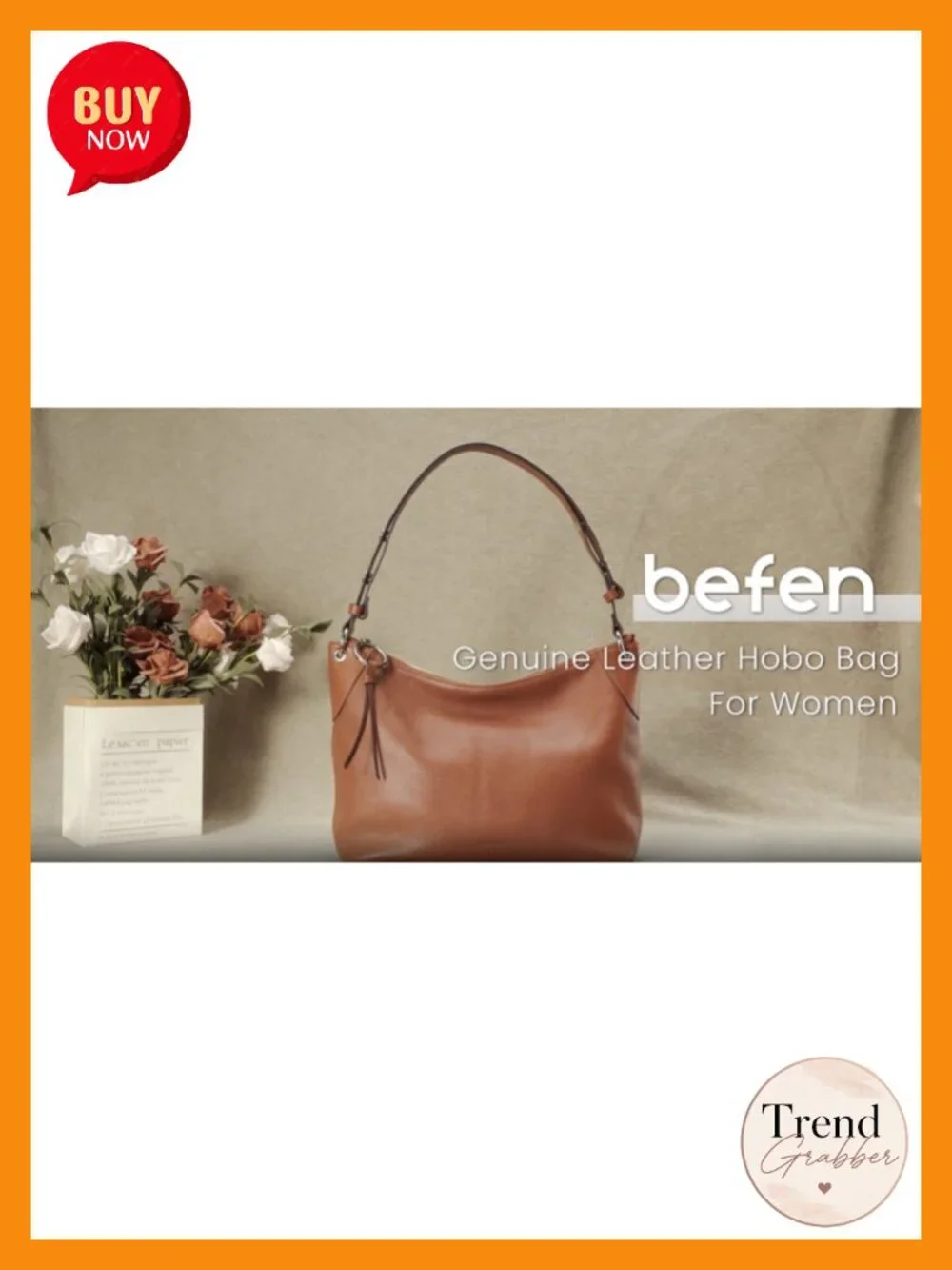 Genuine Leather Slouchy Hobo Bag Crossbody with Adjustable Strap